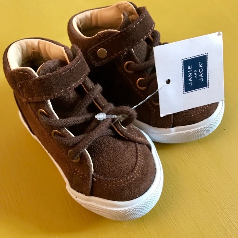 Janie and Jack Brown Suede Walkers